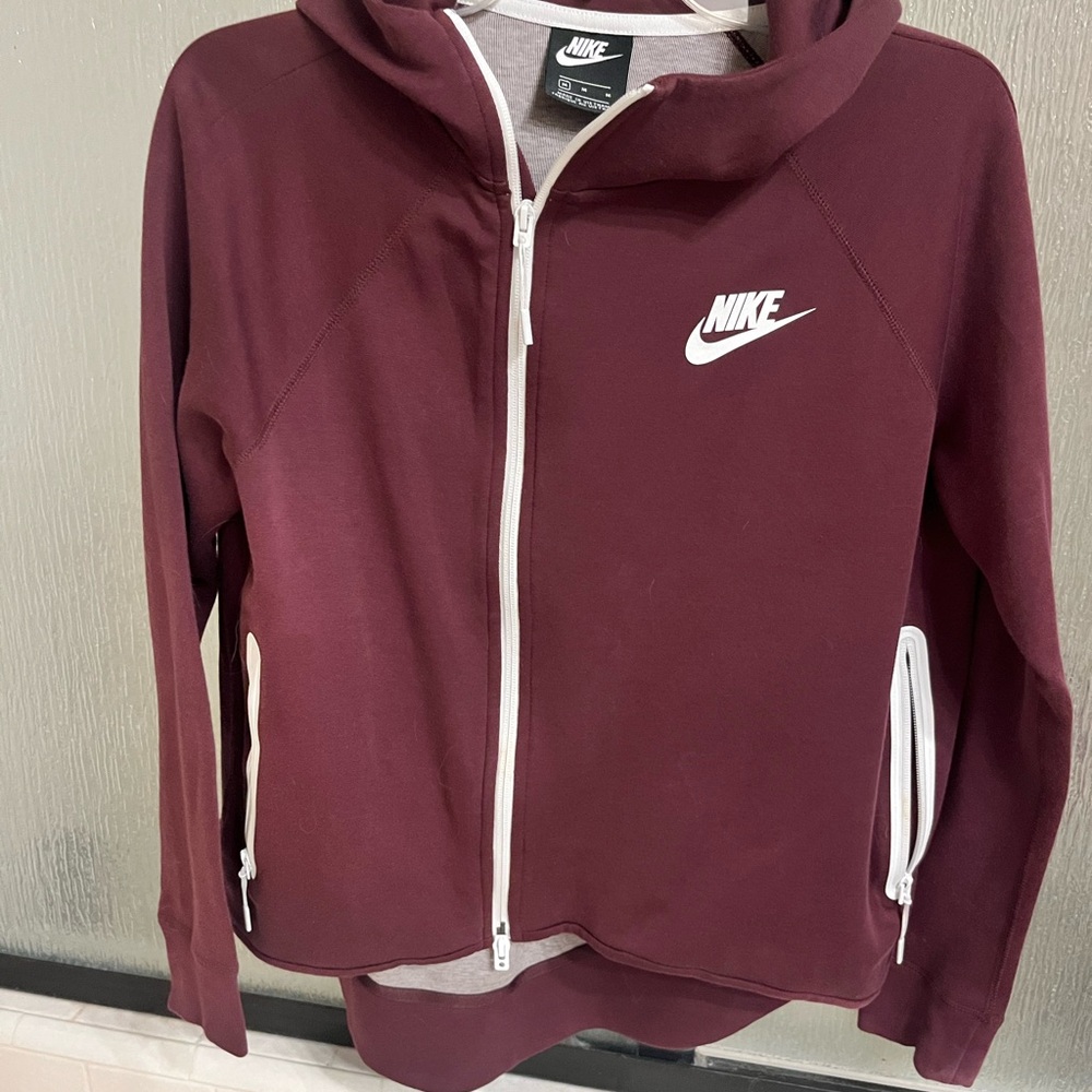 Nike Maroon Full-Zip Hoodie